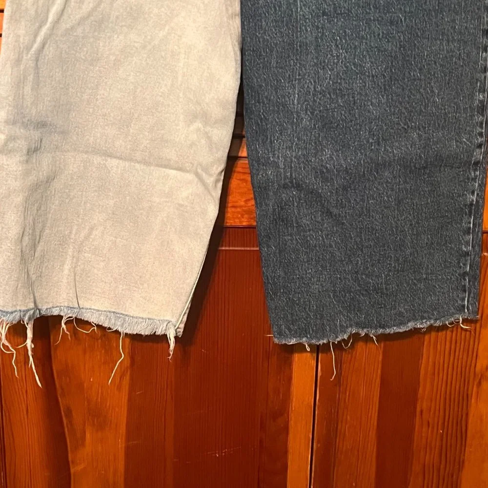 Wild Fable Two Tone High Rise Wide Leg Jean, Above Ankle Length, S-8/29R - Picture 6 of 6